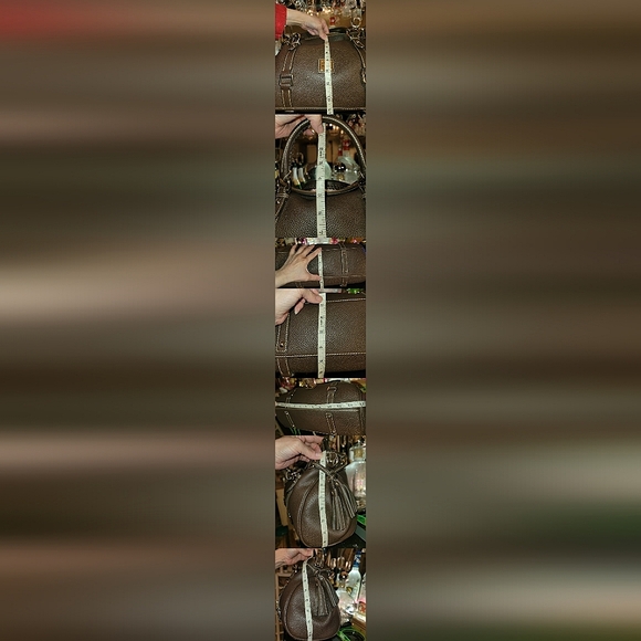 Dooney & Bourke Tasseled Satchel Tmoro Brown ALL WEATHER RUGGED LEATHER SOLD OUT - Picture 11 of 12